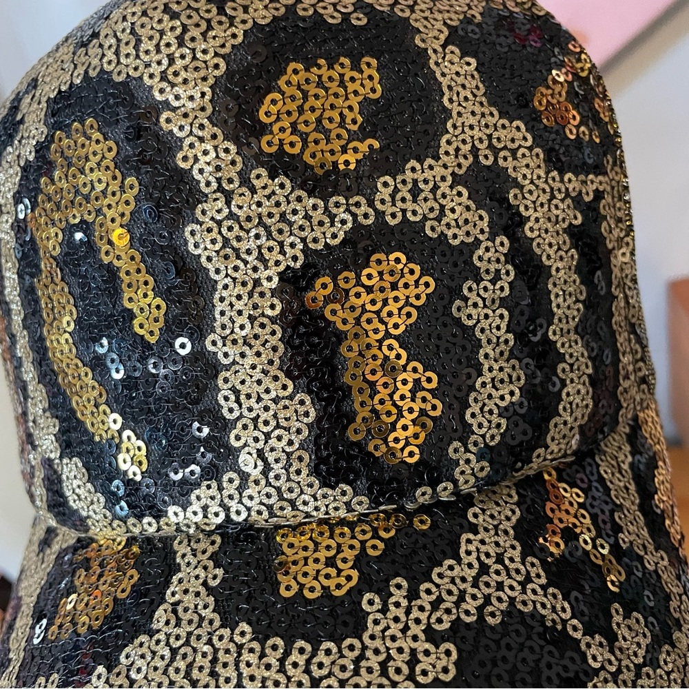 Sequin Leopard Print Cap - image 1